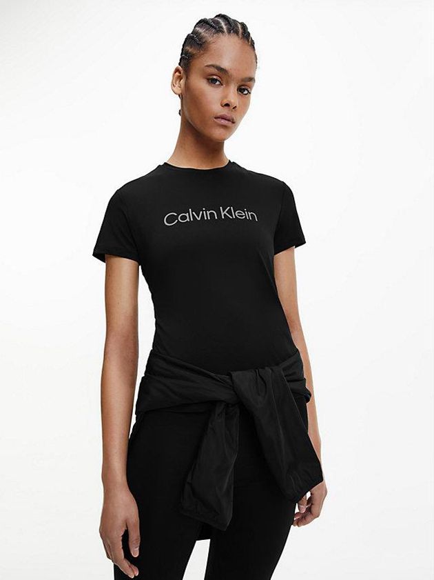 Calvin Klein USA Gym Womens T-Shirt Black 2675930-XC